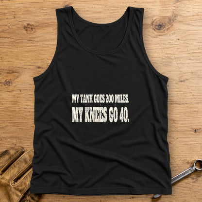 Knees Go Forty Tank Top - Black - bench