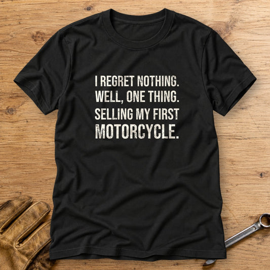 First Motorcycle Regret T-Shirt - Black - bench
