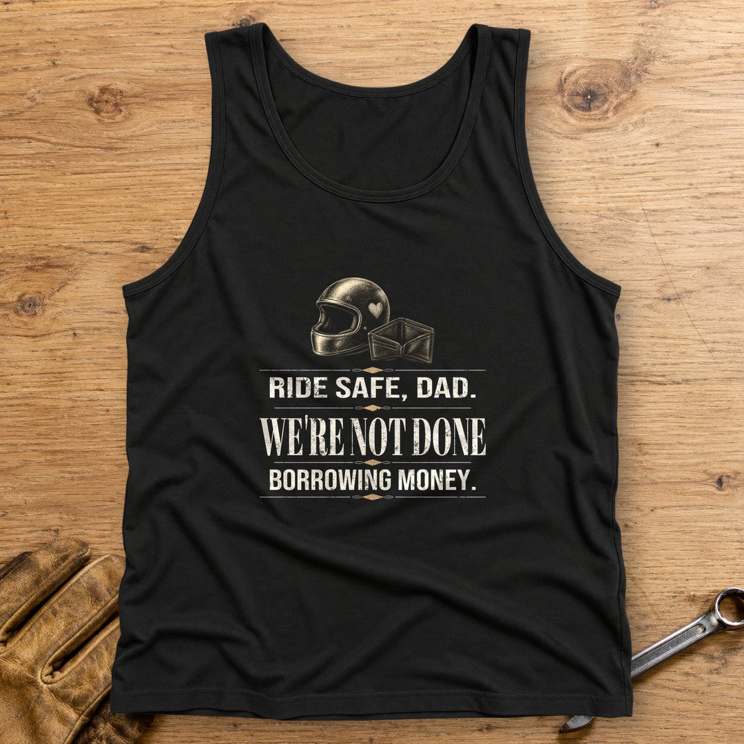 Ride Safe Dad Tank Top - Black - bench