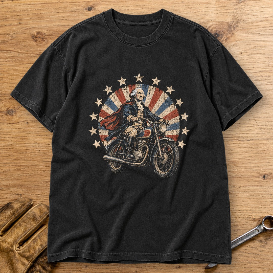 George Washington Starburst Ride Premium T-Shirt - Black - bench