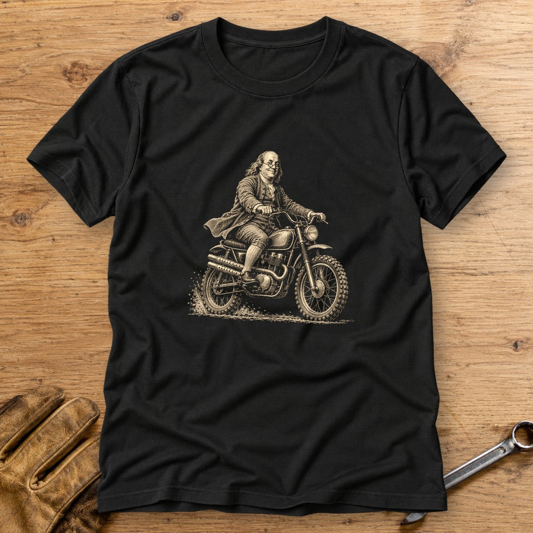 Benjamin Franklin on the Dirt T-Shirt - Black - bench