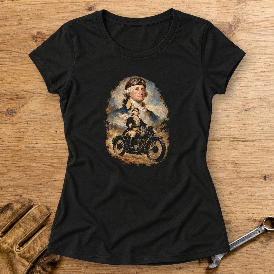 George Washington Goggles Portrait Women's T-Shirt - Black - bench