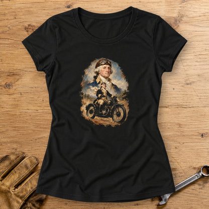 George Washington Goggles Portrait Women's T-Shirt - Black - bench