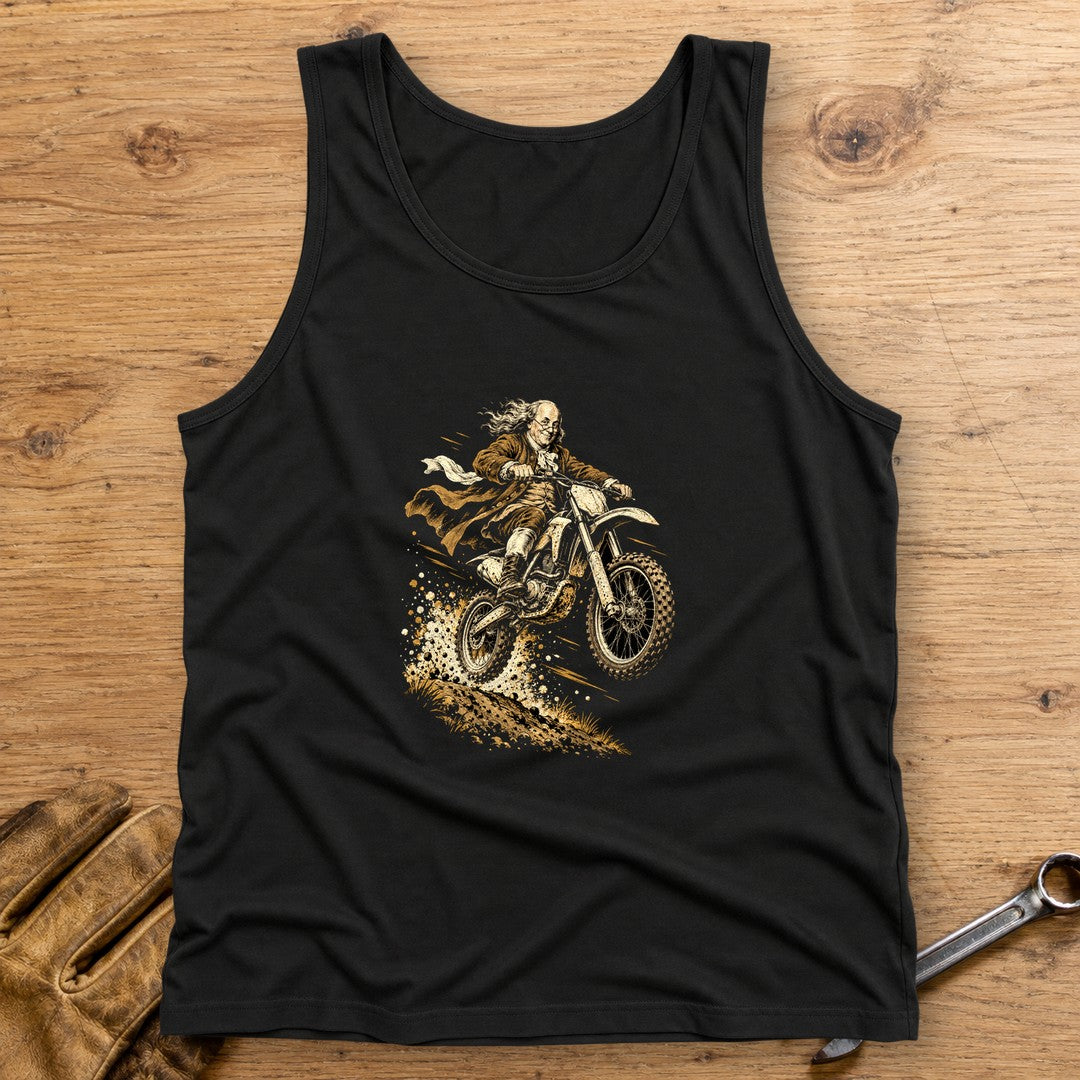 Benjamin Franklin Dirt Jump Tank Top - Black - bench