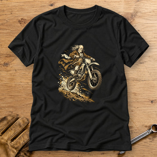 Benjamin Franklin Dirt Jump T-Shirt - Black - bench