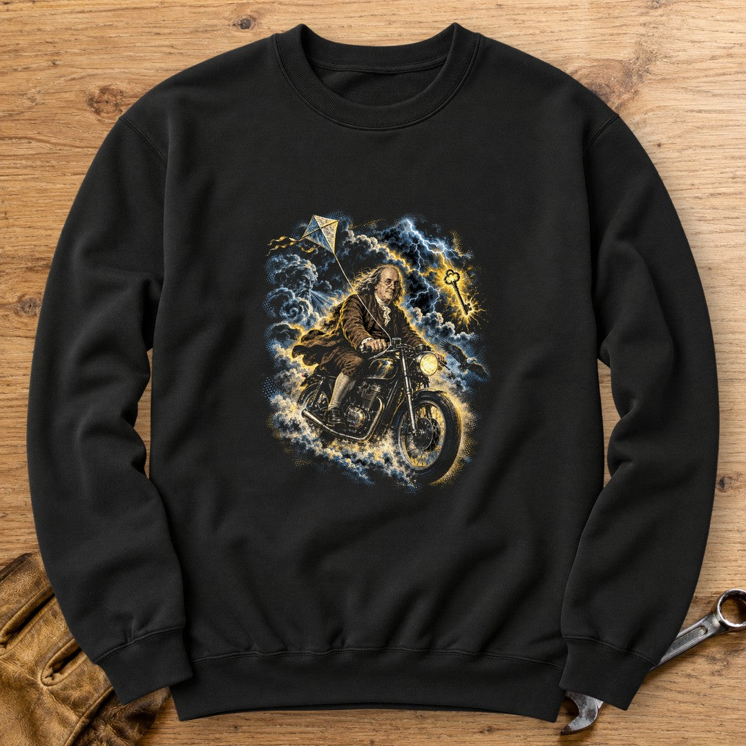Benjamin Franklin Storm Rider Crewneck Sweatshirt - Black - bench