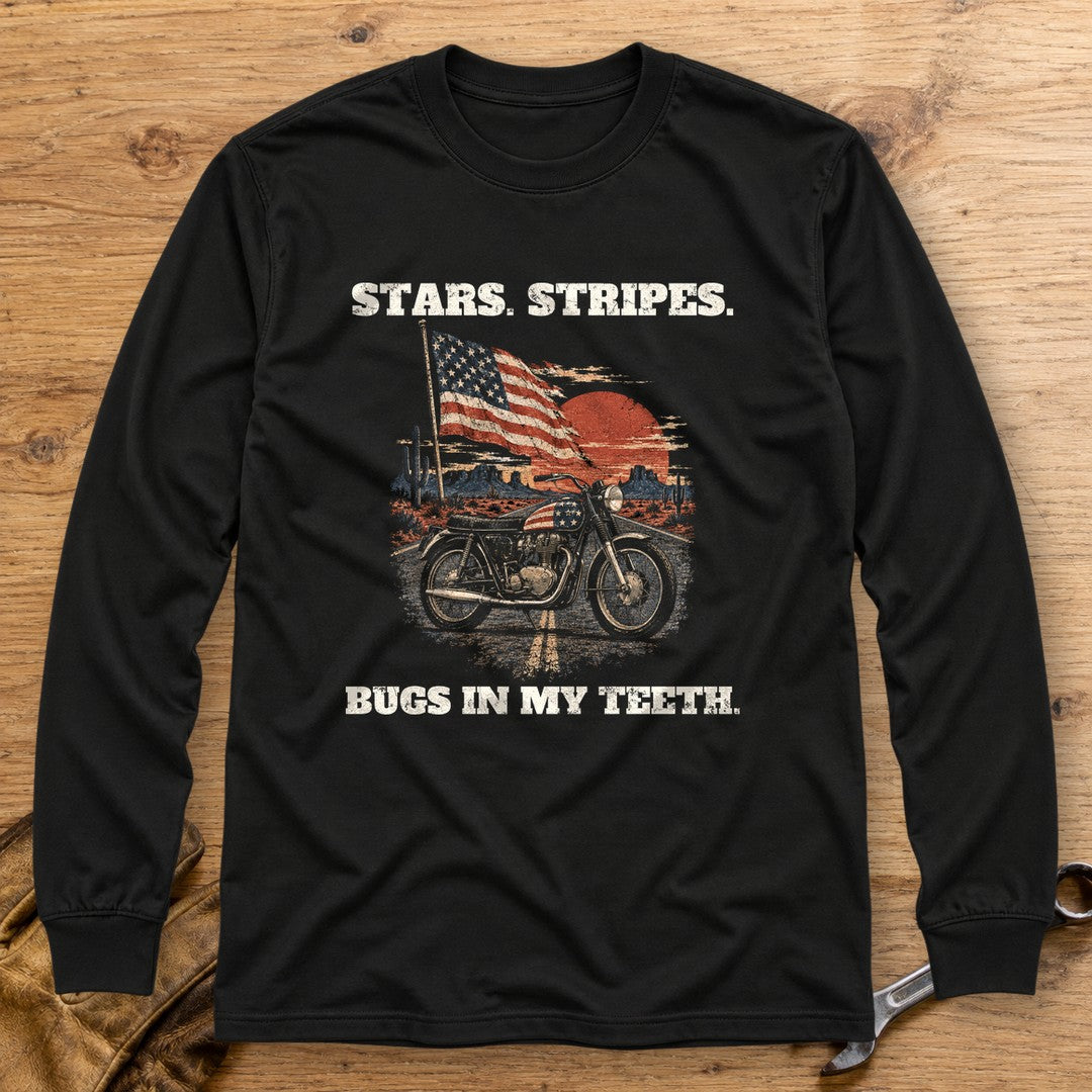 Bugs in My Teeth Long Sleeve T-Shirt - Black - bench
