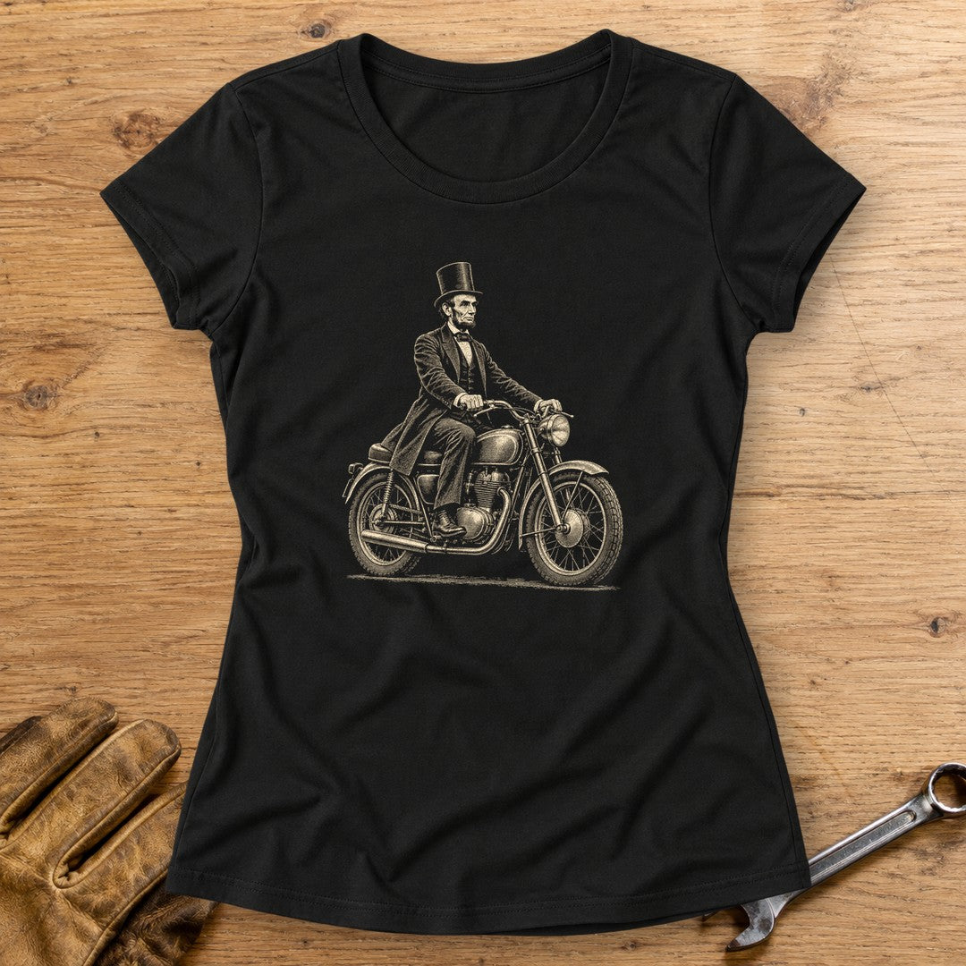 Abraham Lincoln Honest Ride Women's T-Shirt - Black - bench