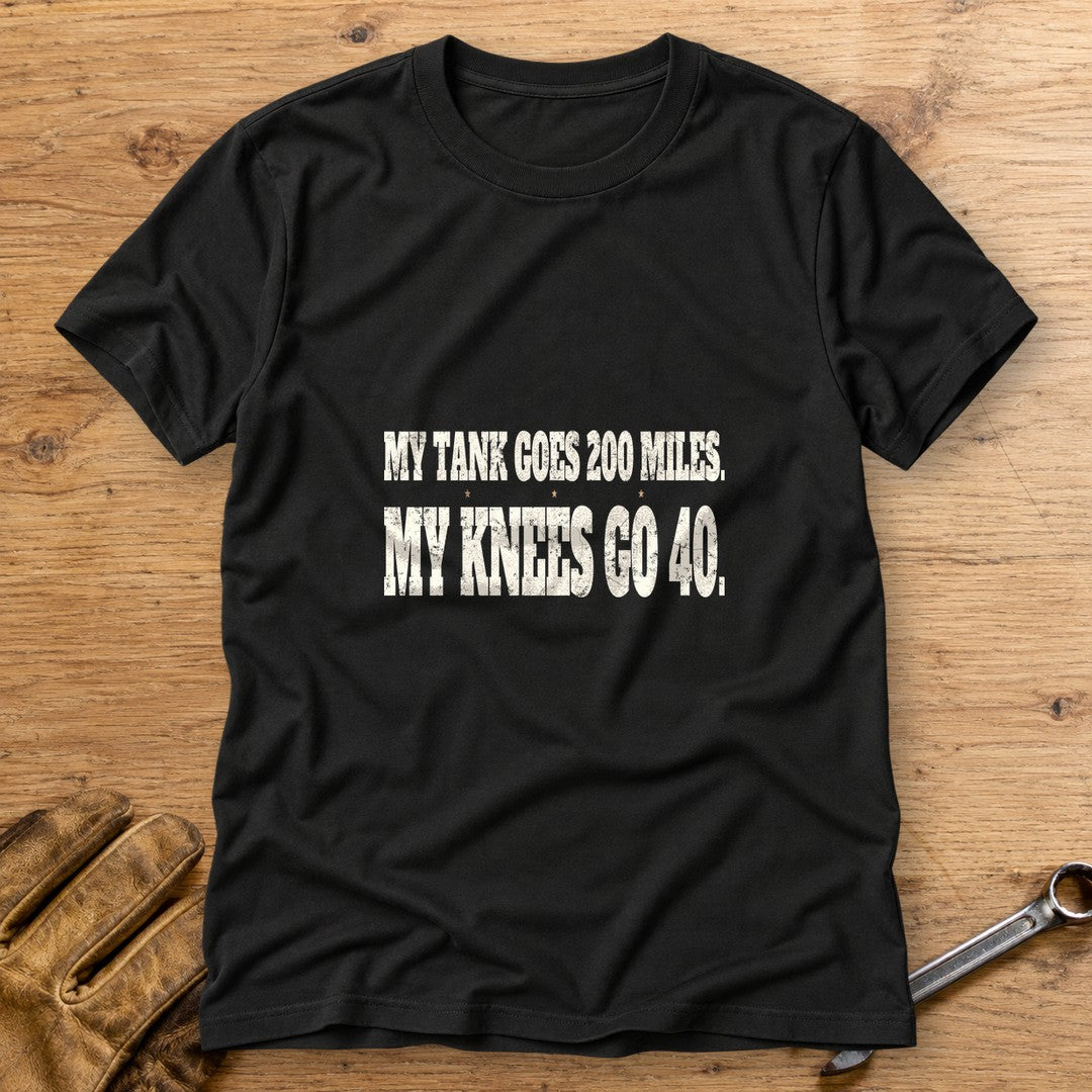 Knees Go Forty T-Shirt - Black - bench