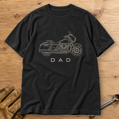 Biker Dad Premium T-Shirt - Black - bench