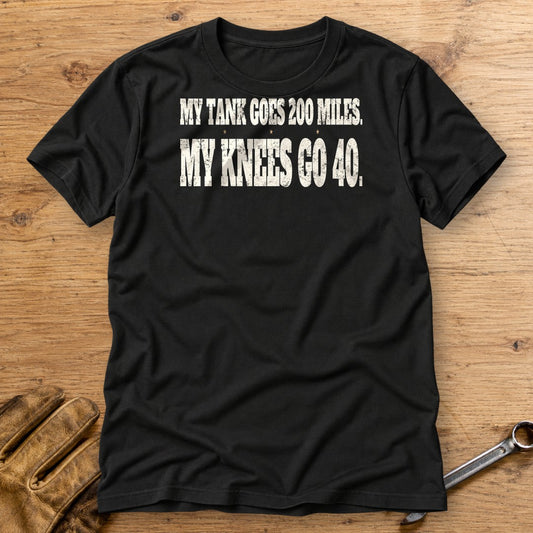 Knees Go Forty T-Shirt - Black - bench