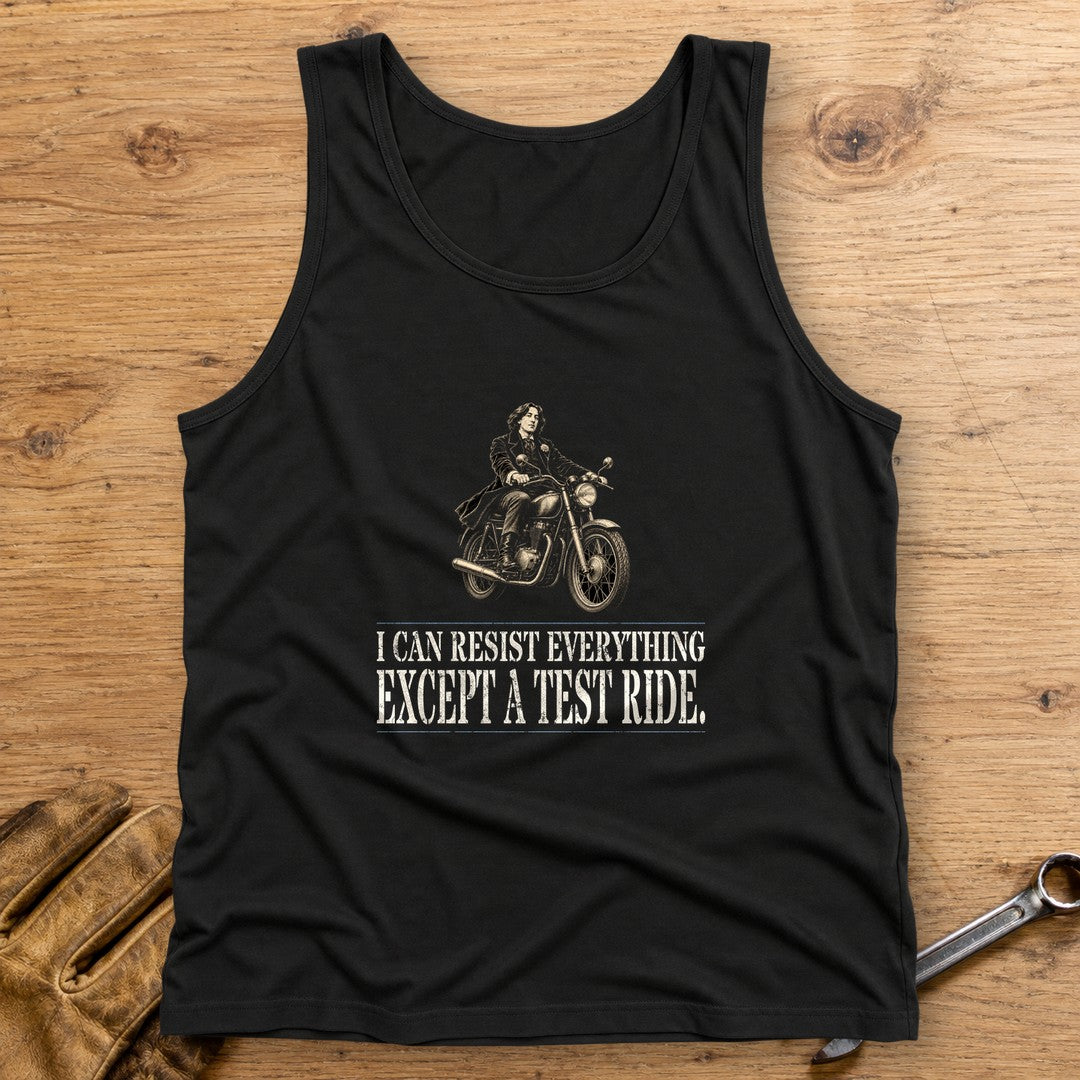 Oscar Wilde Except a Test Ride Tank Top - Black - bench