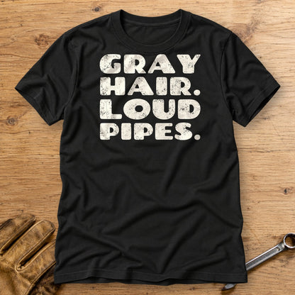Gray Hair Loud Pipes T-Shirt - Black - bench