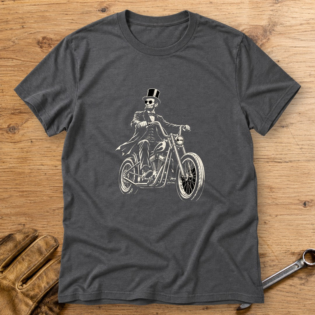 Abraham Lincoln Chopper Shades T-Shirt - Charcoal - bench