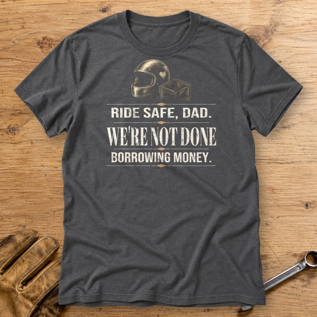 Ride Safe Dad T-Shirt - Charcoal - bench