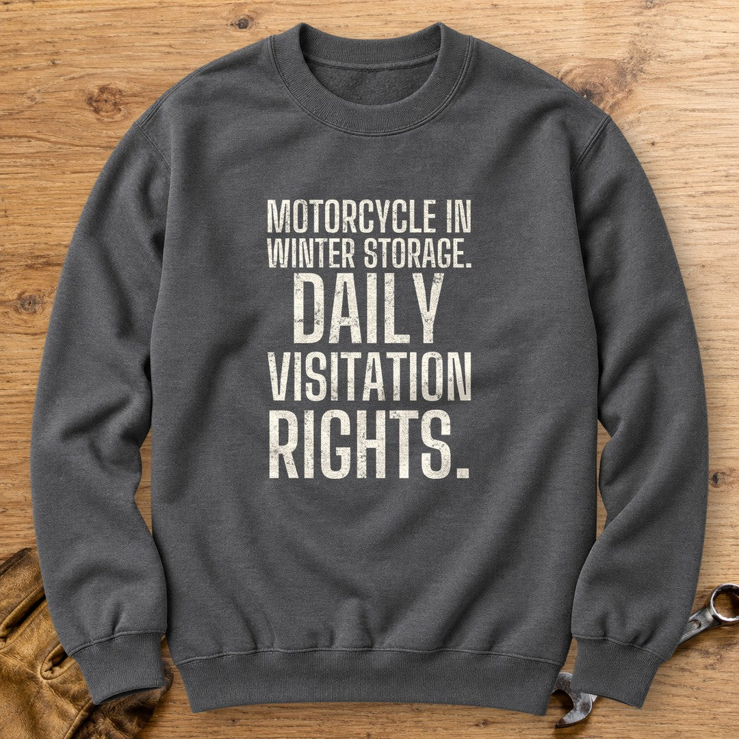 Daily Visitation Rights Crewneck Sweatshirt - Charcoal - bench