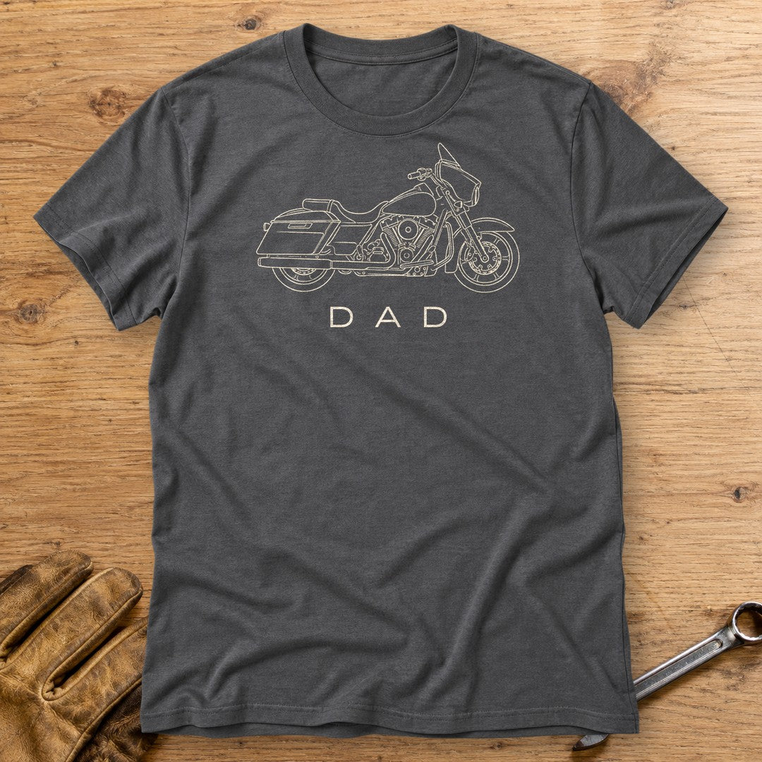 Biker Dad T-Shirt - Charcoal - bench