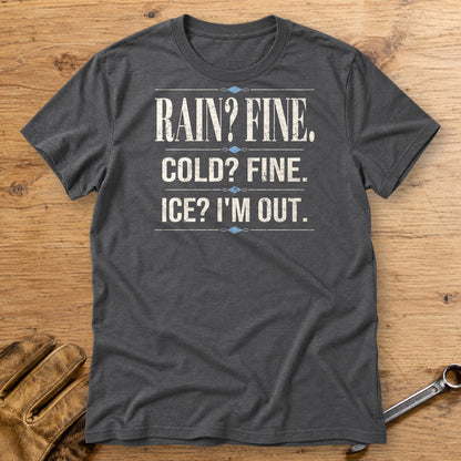Ice I'm Out T-Shirt - Charcoal - bench