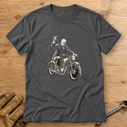 Winston Churchill Victory Ride T-Shirt - Charcoal - bench