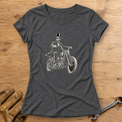 Abraham Lincoln Chopper Shades Women's T-Shirt - Dark Heather - bench