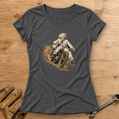 Mark Twain Dirt Track Women's T-Shirt - Dark Heather - bench