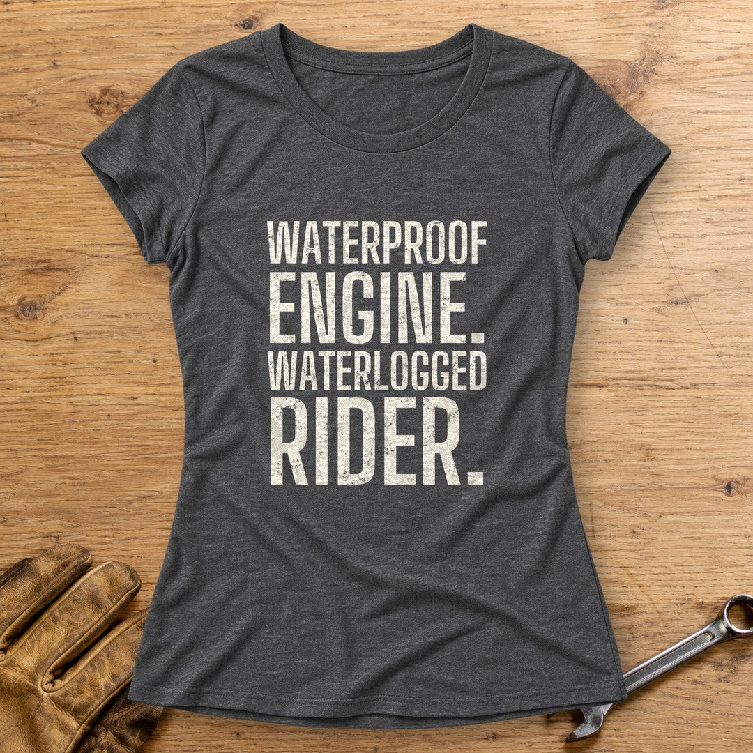 Waterlogged Rider Women's T-Shirt - Dark Heather - bench