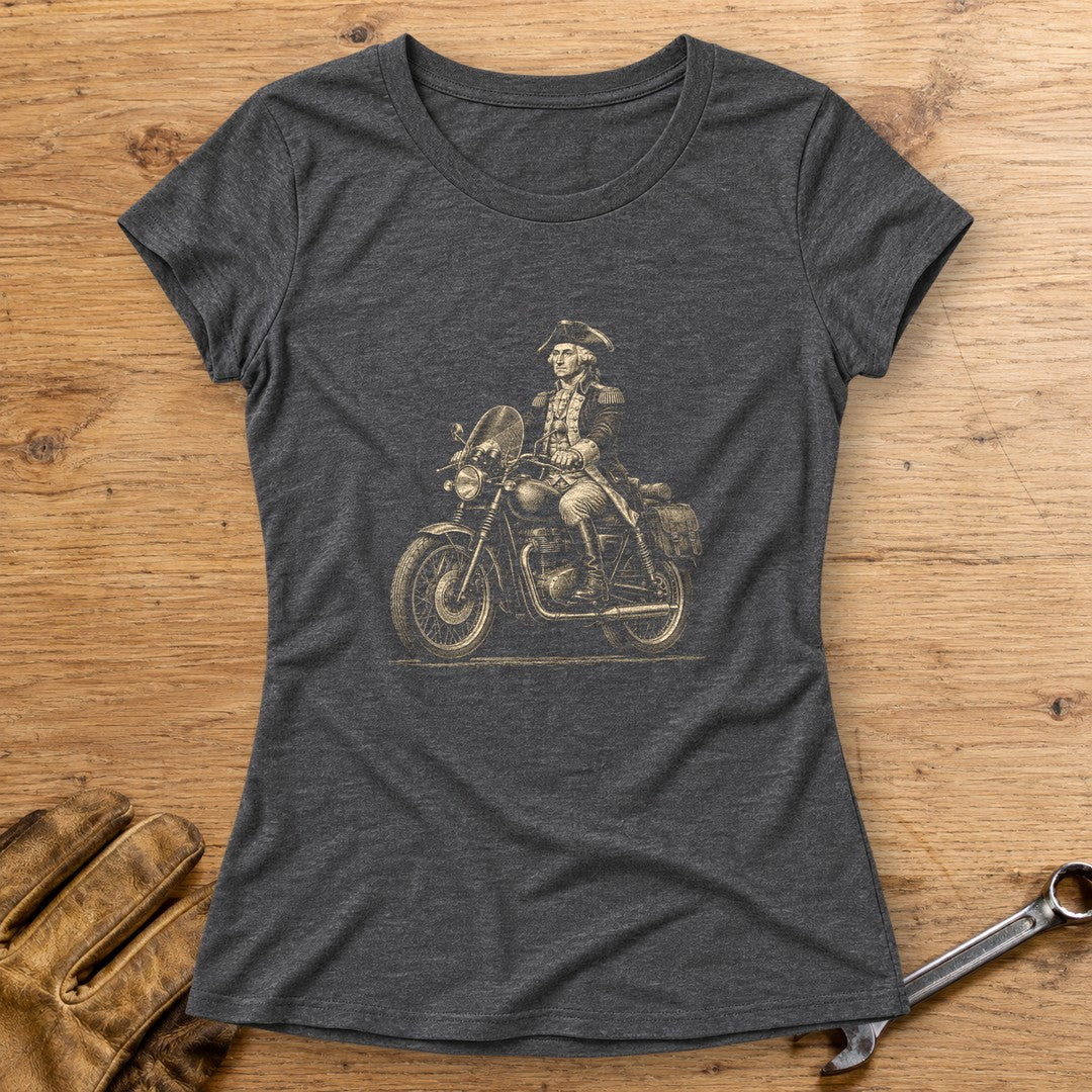 George Washington Founding Tourer Women's T-Shirt - Dark Heather - bench