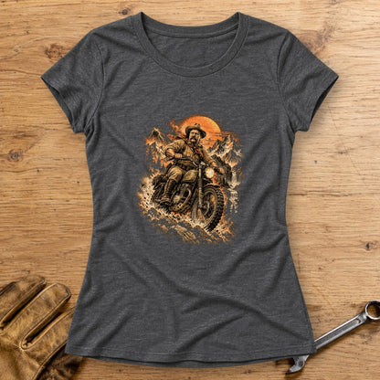 Theodore Roosevelt Mountain Trail Women's T-Shirt - Dark Heather - bench