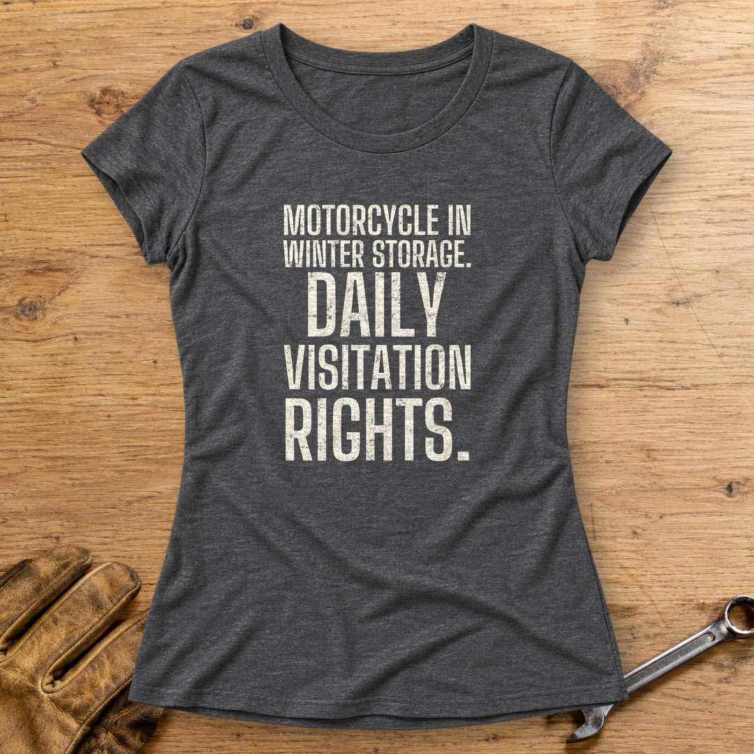 Daily Visitation Rights Women's T-Shirt - Dark Heather - bench