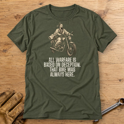 Sun Tzu Always Here T-Shirt - Military Green - bench