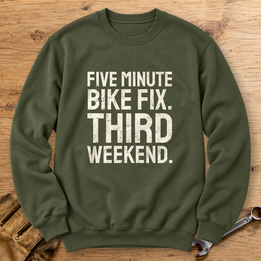 Five Minute Fix Crewneck Sweatshirt - Military Green - bench