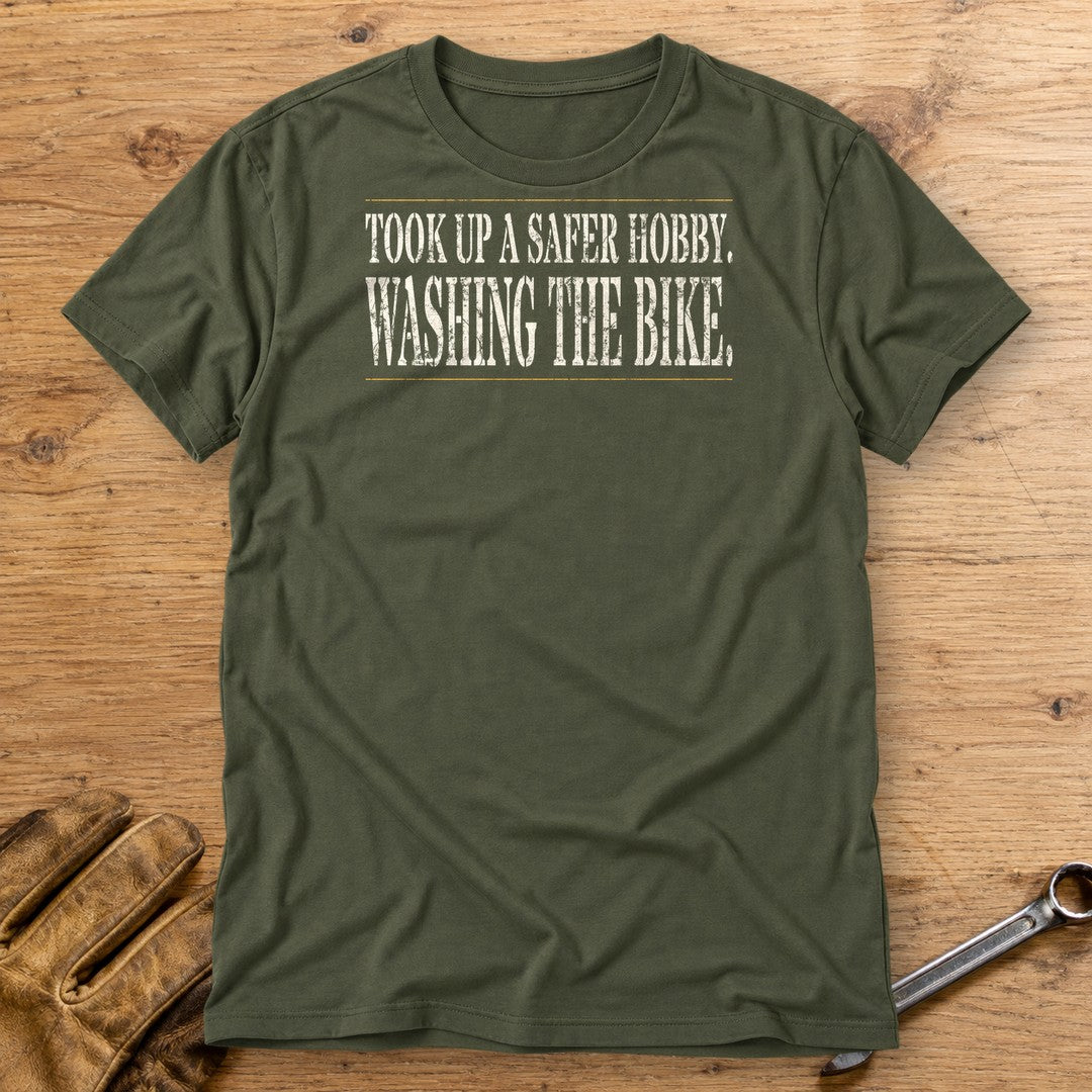 Safer Hobby T-Shirt - Military Green - bench