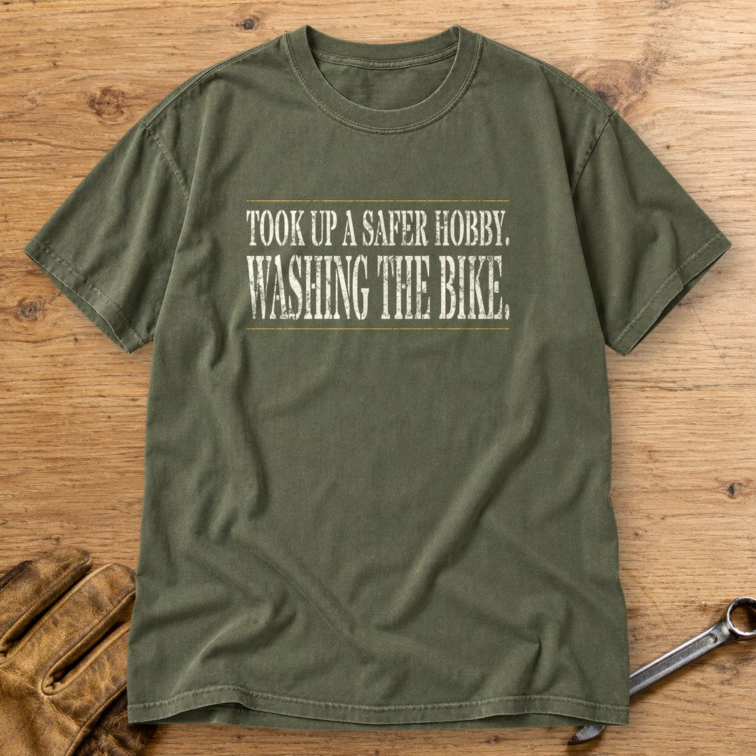 Safer Hobby Premium T-Shirt - Moss - bench