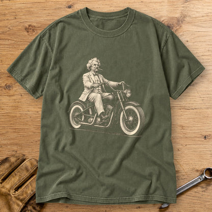 Mark Twain Cruiser Premium T-Shirt - Moss - bench