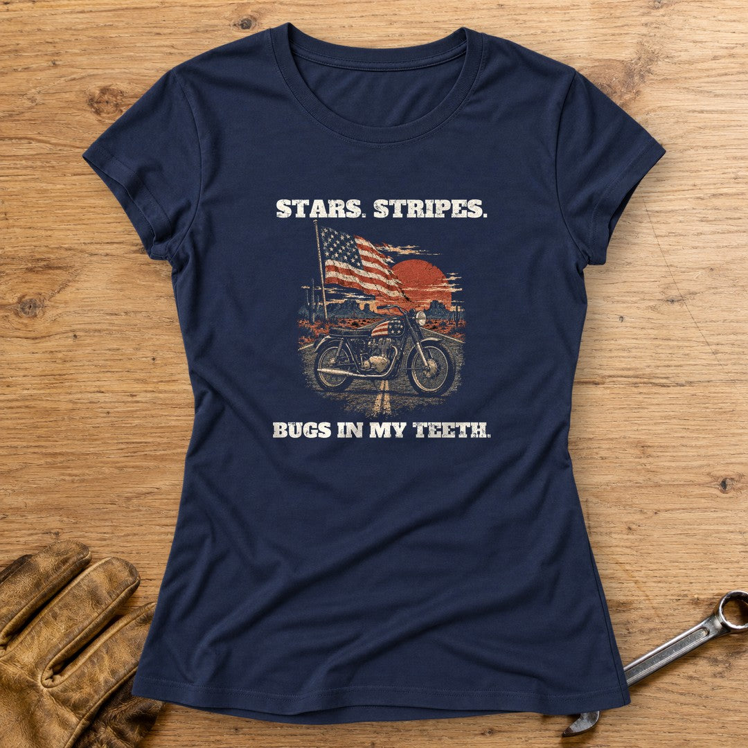 Bugs in My Teeth Women's T-Shirt - Navy - bench