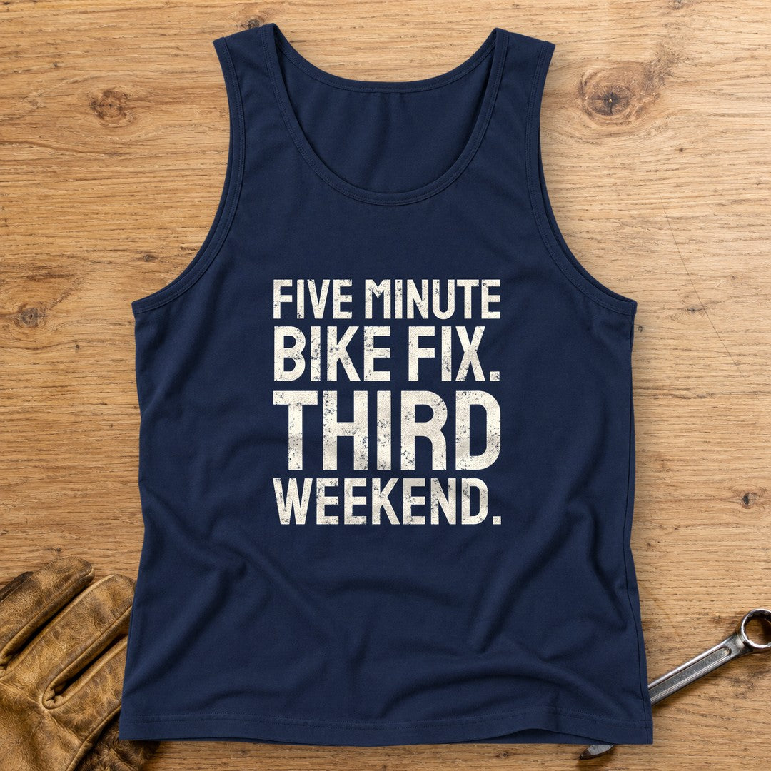 Five Minute Fix Tank Top - Navy - bench