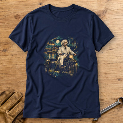 Mark Twain Sidecar Evening T-Shirt - Navy - bench