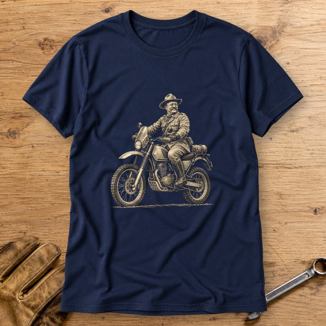 Theodore Roosevelt Rough Rider T-Shirt - Navy - bench