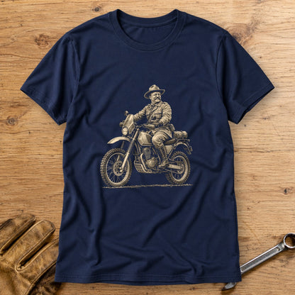 Theodore Roosevelt Rough Rider T-Shirt - Navy - bench