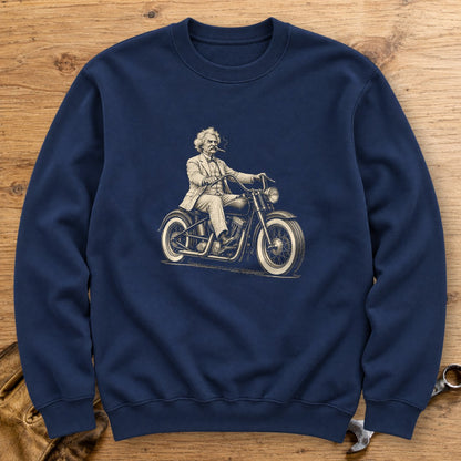 Mark Twain Cruiser Crewneck Sweatshirt - Navy - bench