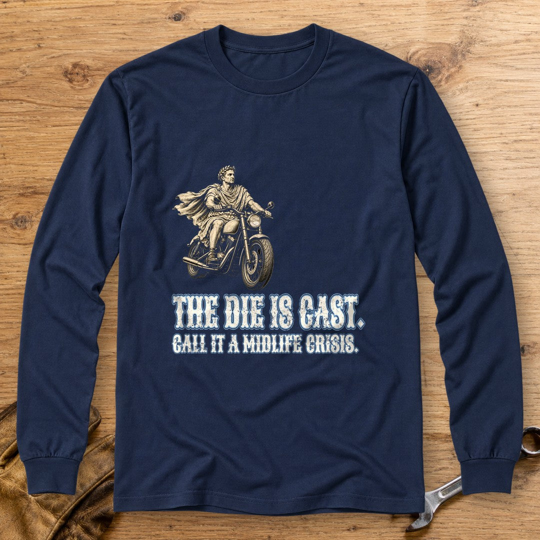 Julius Caesar The Die Is Cast Long Sleeve T-Shirt - Navy - bench