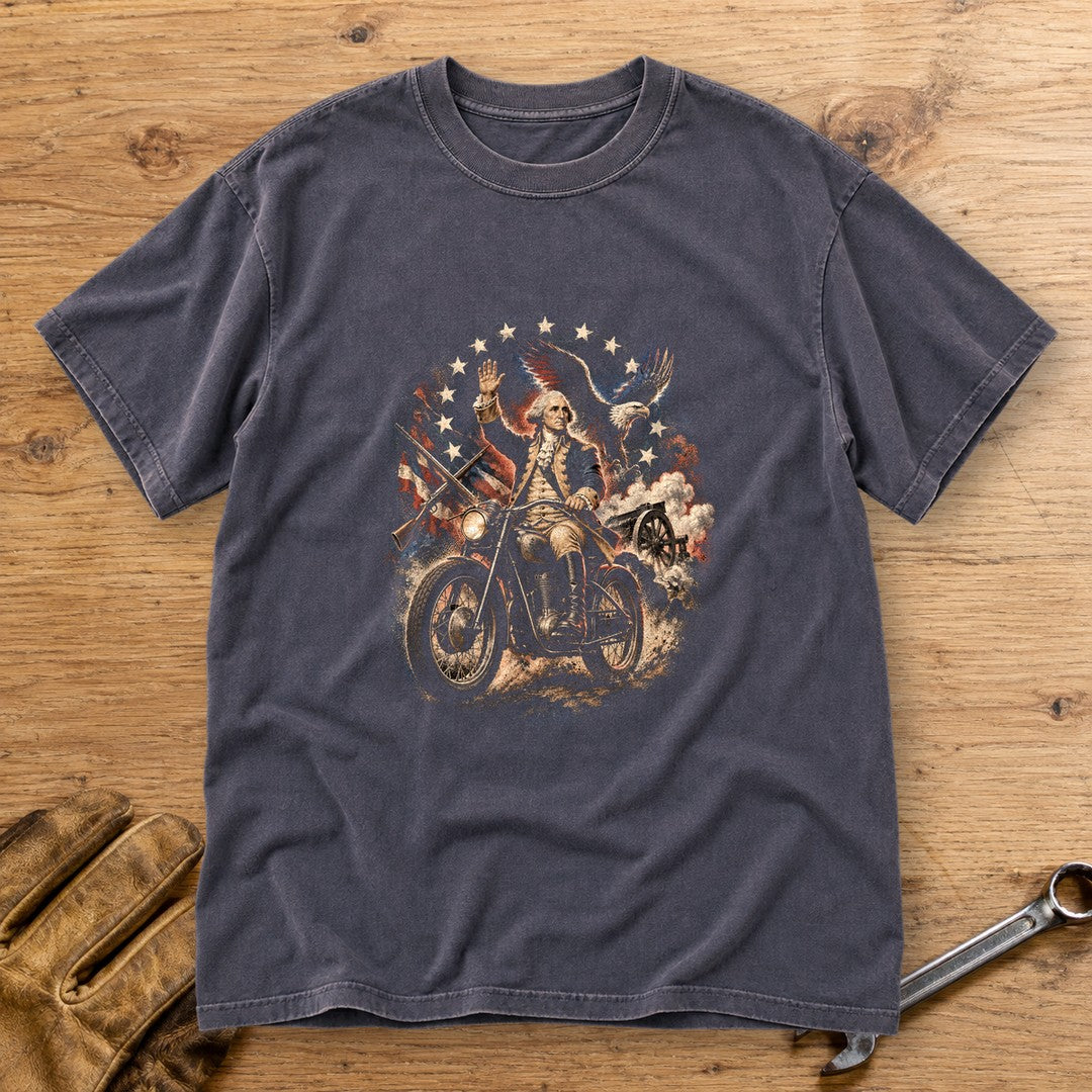 George Washington Rolls Out Premium T-Shirt - Navy - bench