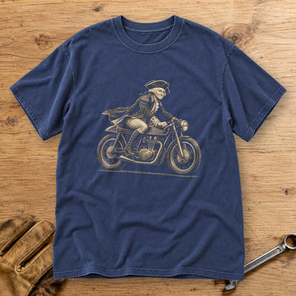 George Washington Cafe Racer Premium T-Shirt - Navy - bench