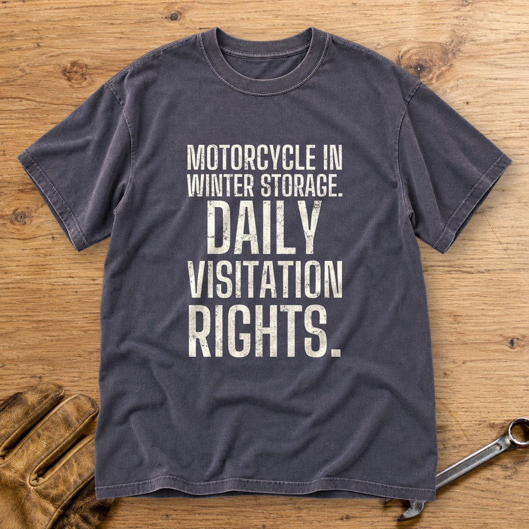 Daily Visitation Rights Premium T-Shirt - Navy - bench