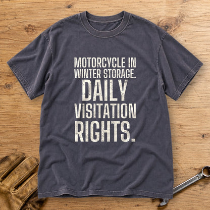 Daily Visitation Rights Premium T-Shirt - Navy - bench