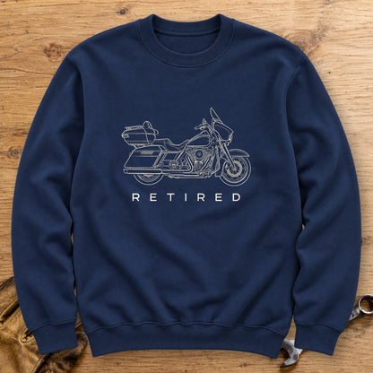 Retired Rider Crewneck Sweatshirt - Navy - bench