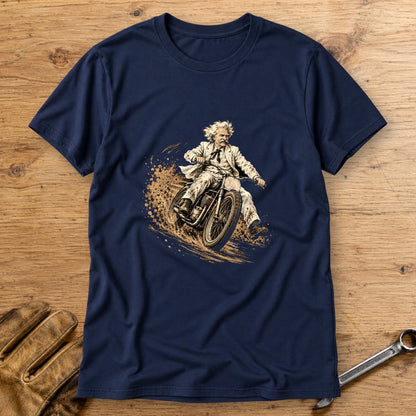 Mark Twain Dirt Track T-Shirt - Navy - bench