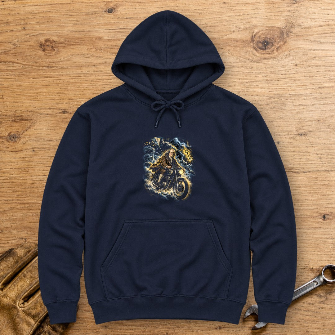 Benjamin Franklin Storm Rider Hoodie - Navy - bench