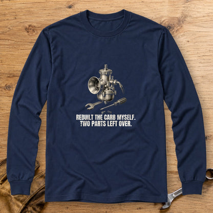 Two Parts Left Over Long Sleeve T-Shirt - Navy - bench