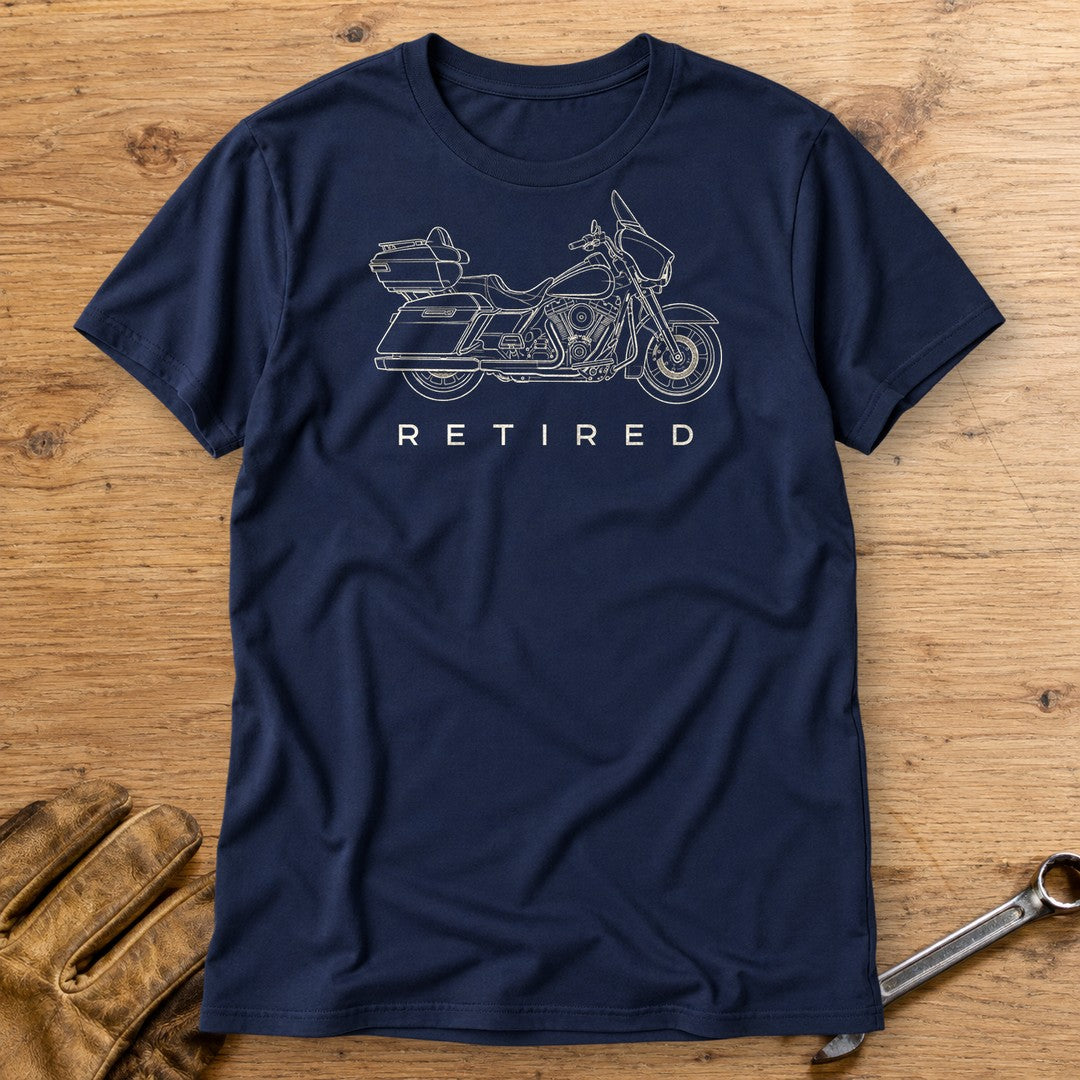Retired Rider T-Shirt - Navy - bench